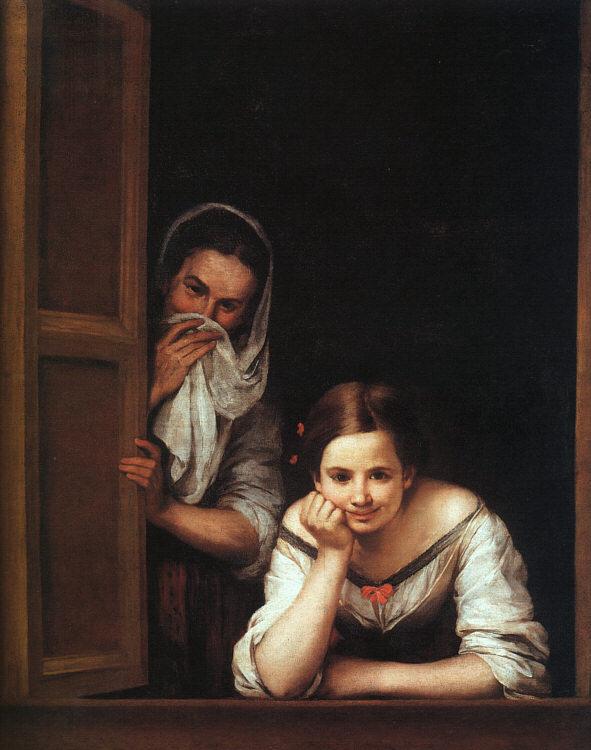 Bartolome Esteban Murillo A Girl and her Duenna